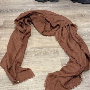 Brown Fringed Scarf